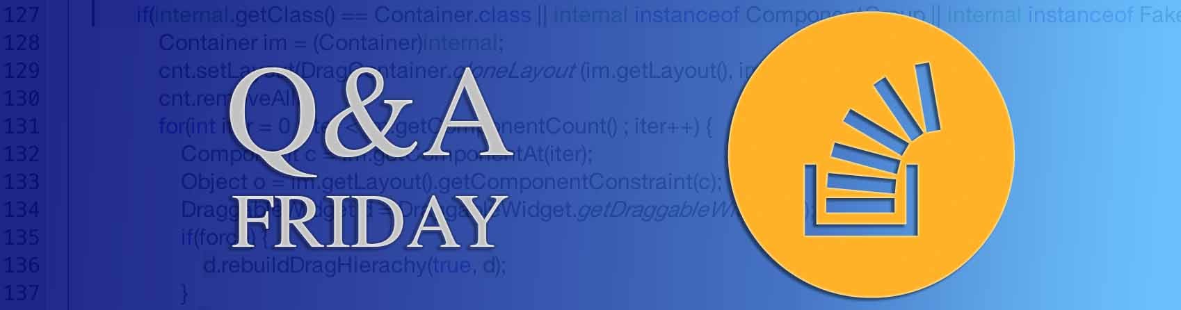 Questions of the Week XVIII
